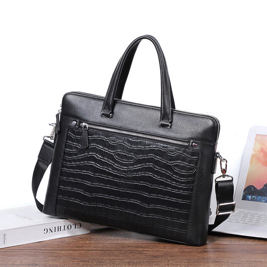 Double Zipper Compartment Briefcase For Men