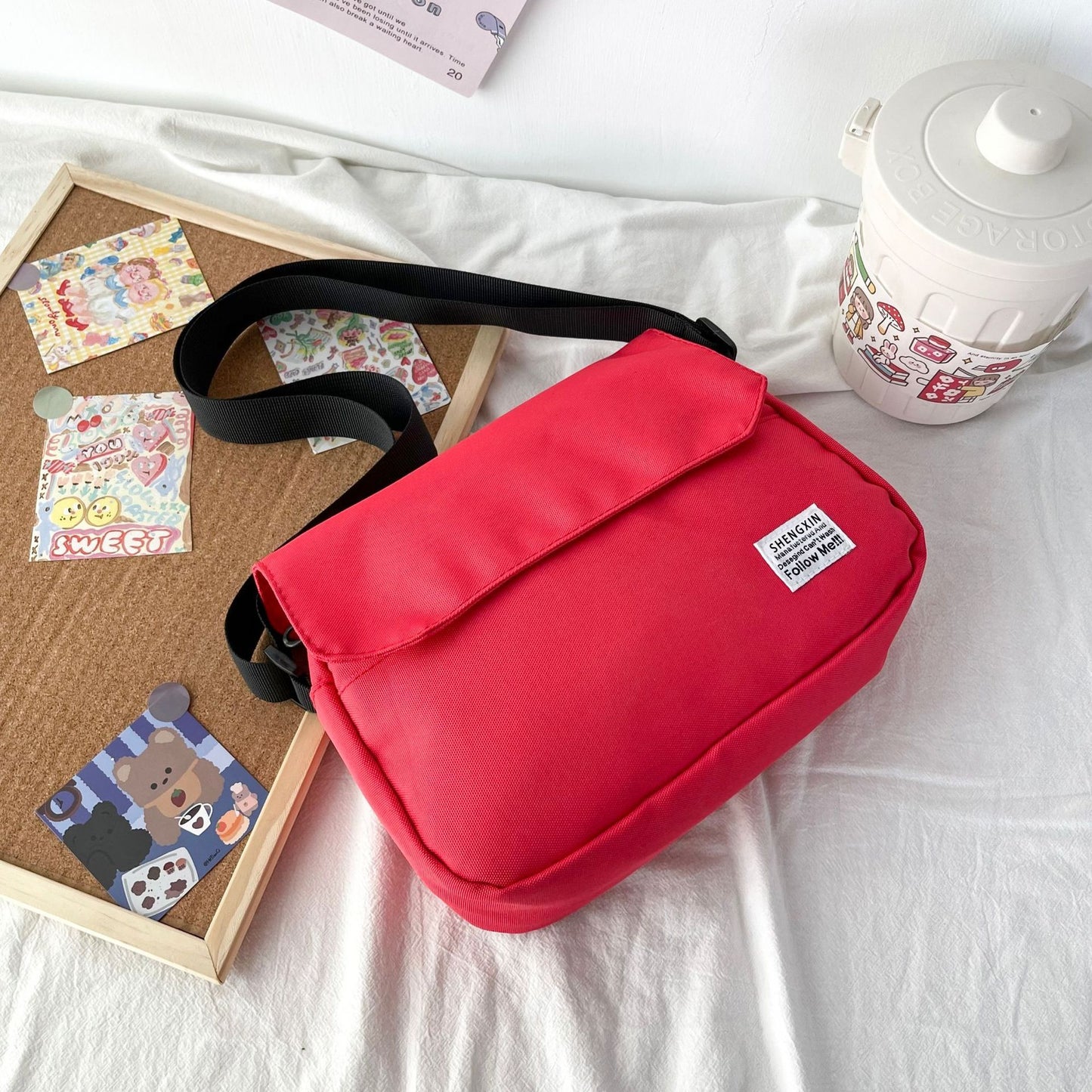 ins messenger bags women men crossbody shoulder bag casual couple small flap bag