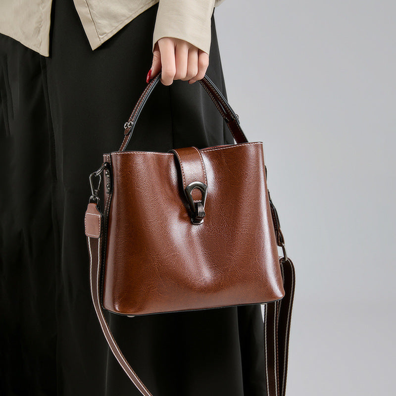 womens autumn and winter bucket bag shoulder messenger bag