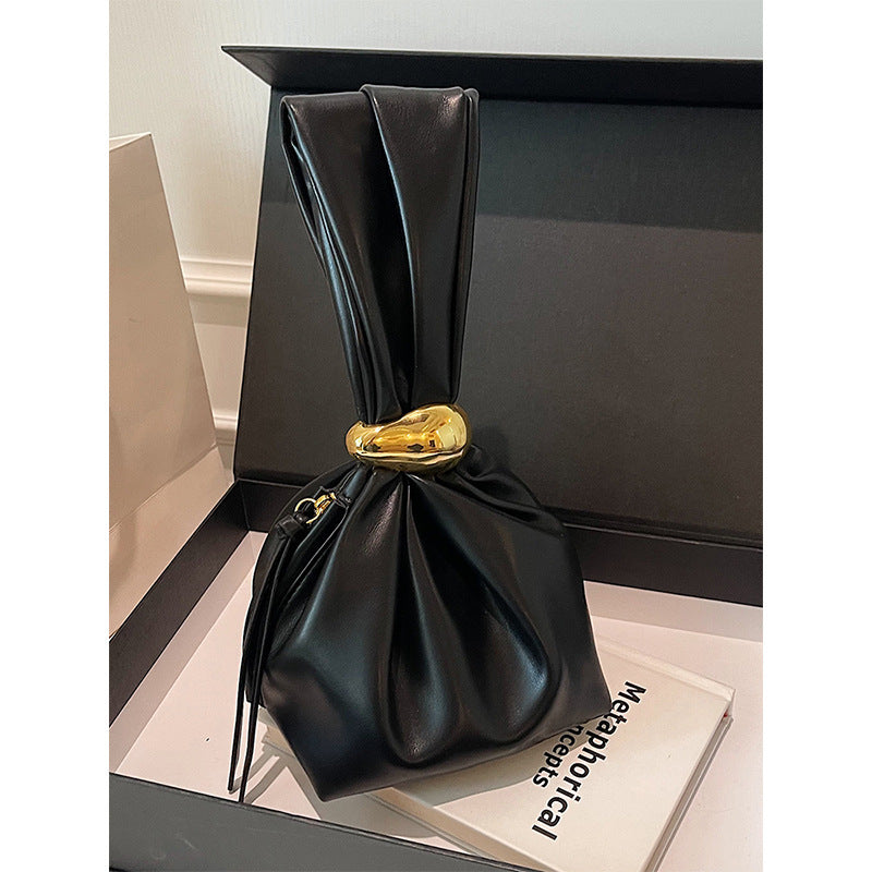vintage crumpled mini bucket bag