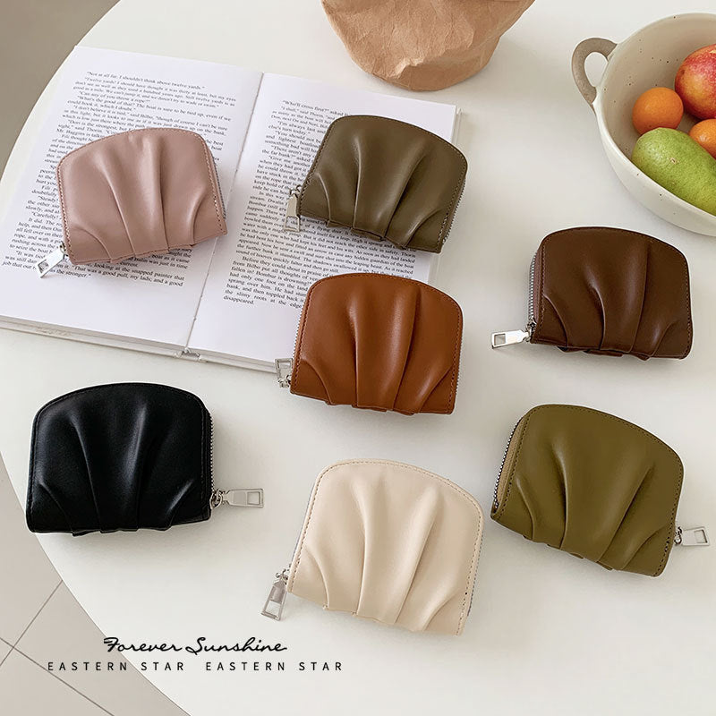 womens ruffle simple cute and compact wallet