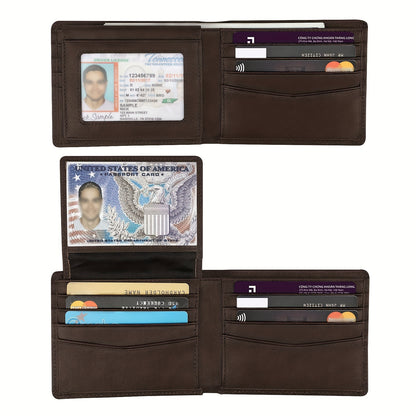 anti theft swiping texture multiple card slots three fold wallet