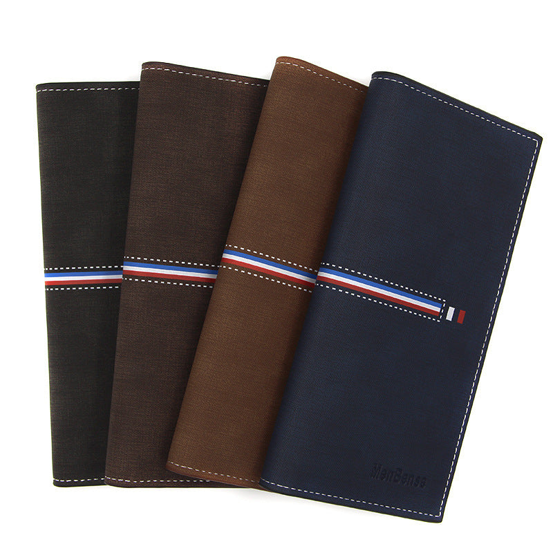 mens wallets long vertical large capacity