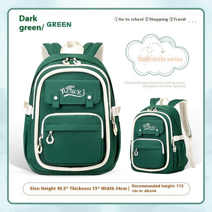 Girls' Super Lightweight Large Capacity Multi-compartment Waterproof Backpack