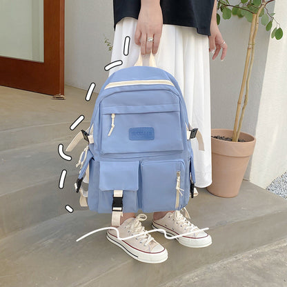 large capacity junior high school student schoolbag light and simple