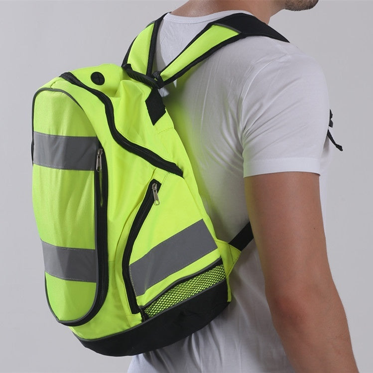 double shoulder night reflective backpack fashion outdoor