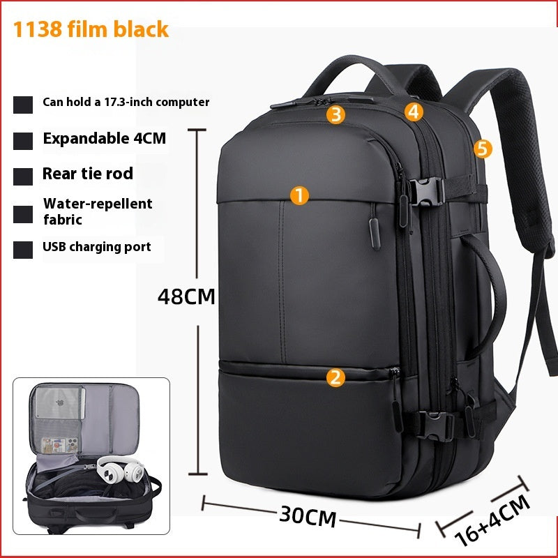 waterproof derm capacity scalable travel bag multi functional computer backpack