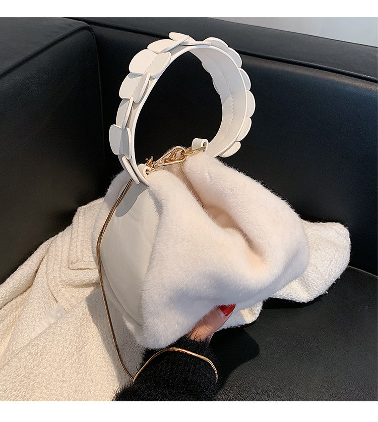 autumn and winter small furry crossbody hand bag female bags