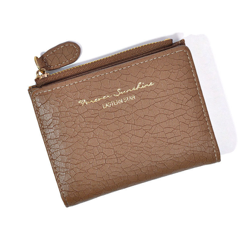 womens korean style retro folding wallet