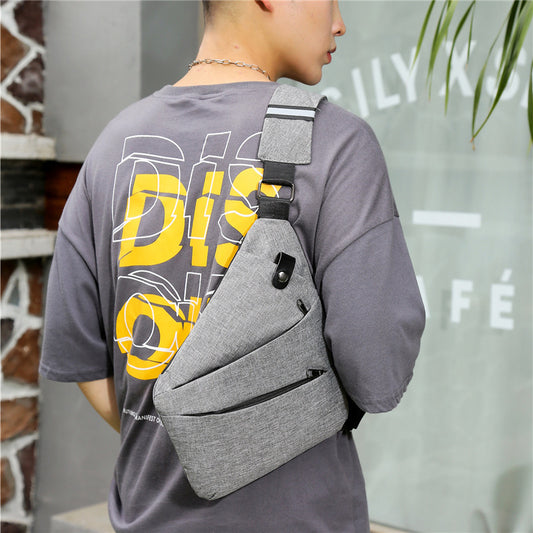 mens casual sports checkered outdoor single shoulder bag