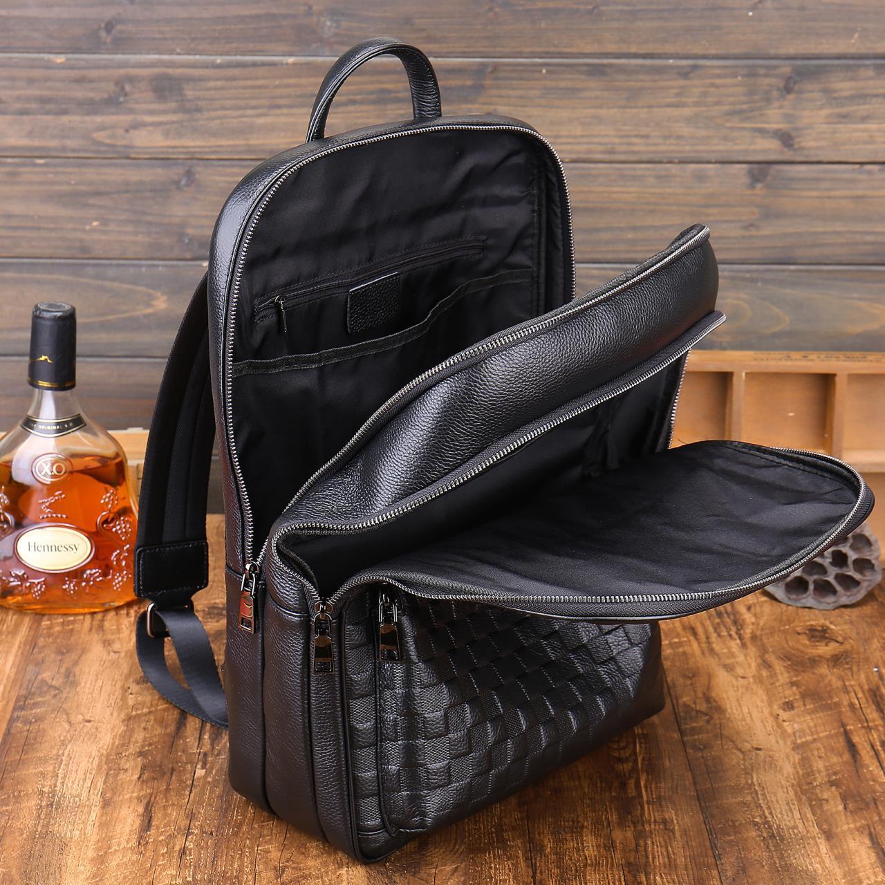 large capacity genuine leather fashion high grade mens bag