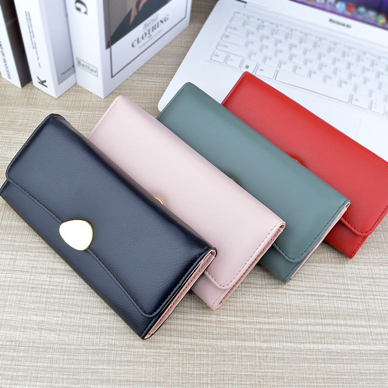 womens long wallet soft leather wallet multi card slot card holder retro fashion minimalism large capacity handbag