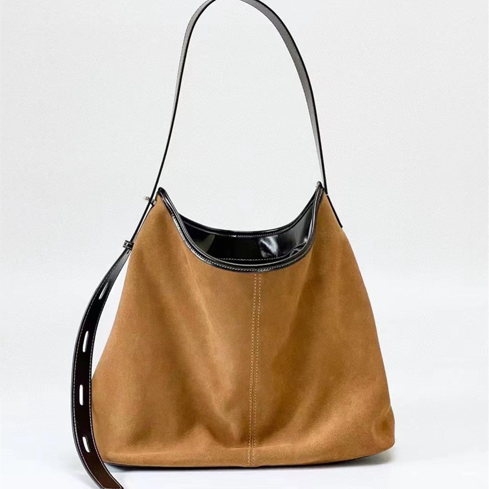 matte leather womens underarm commuter bag