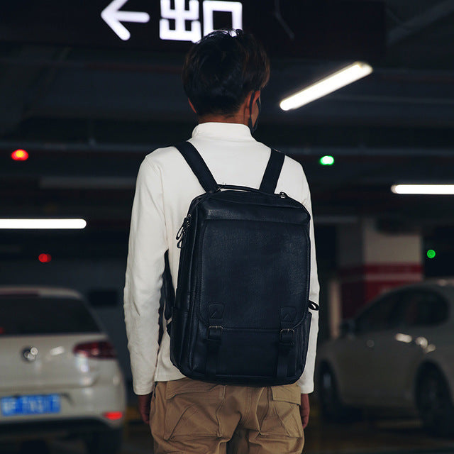 pu backpack male large bag