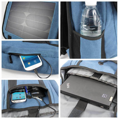 solar charging multifunctional wear resistant large capacity outdoor computer bag