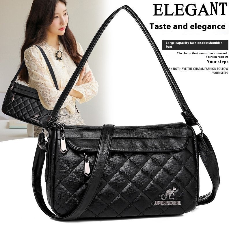 pu soft leather textured crossbody bag