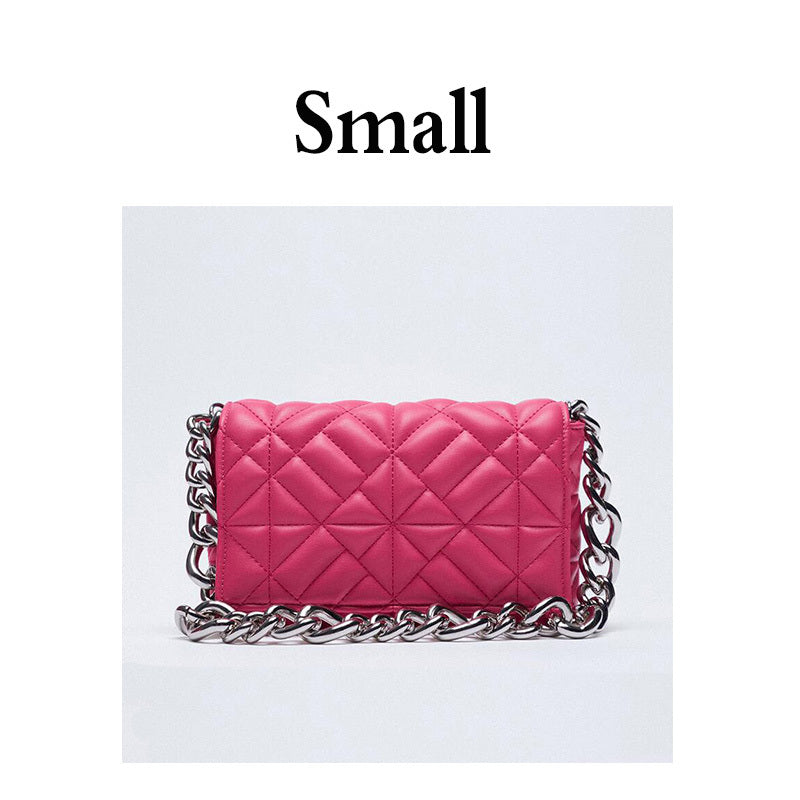 all match quilted one shoulder chain bag small square bag envelope