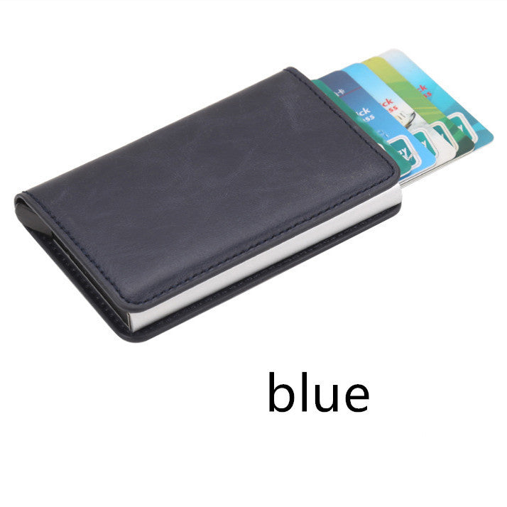 pu automatic card card holder rfid multi function card holder