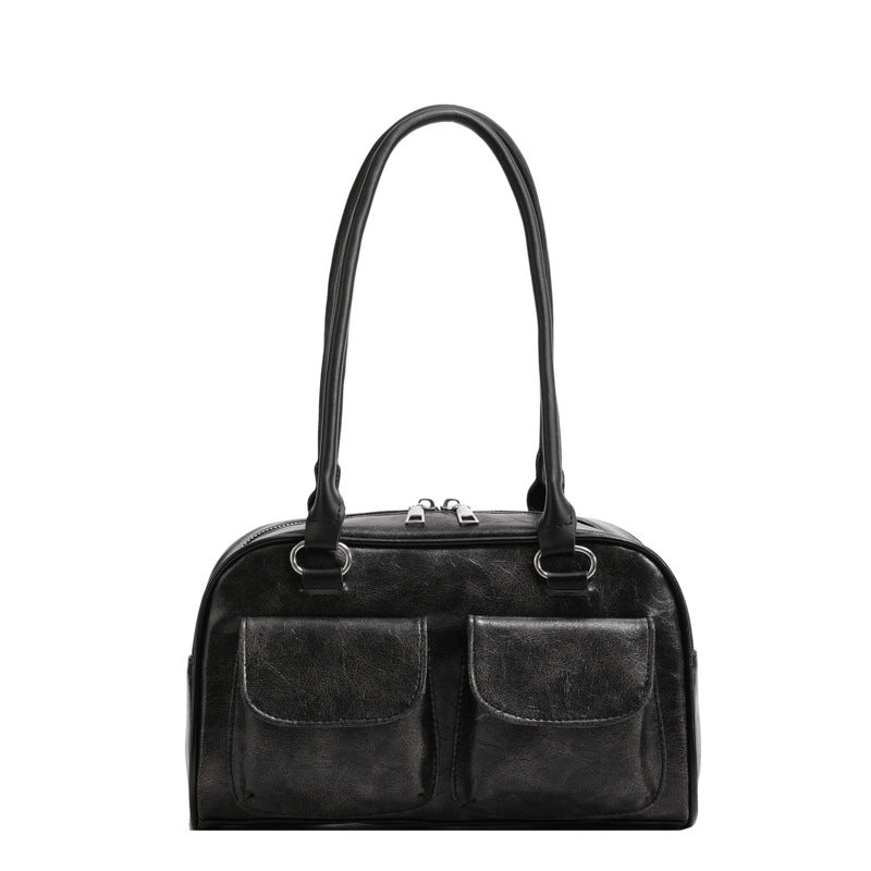 niche popular retro underarm large capacity fashion handbag casual cool shoulder bag