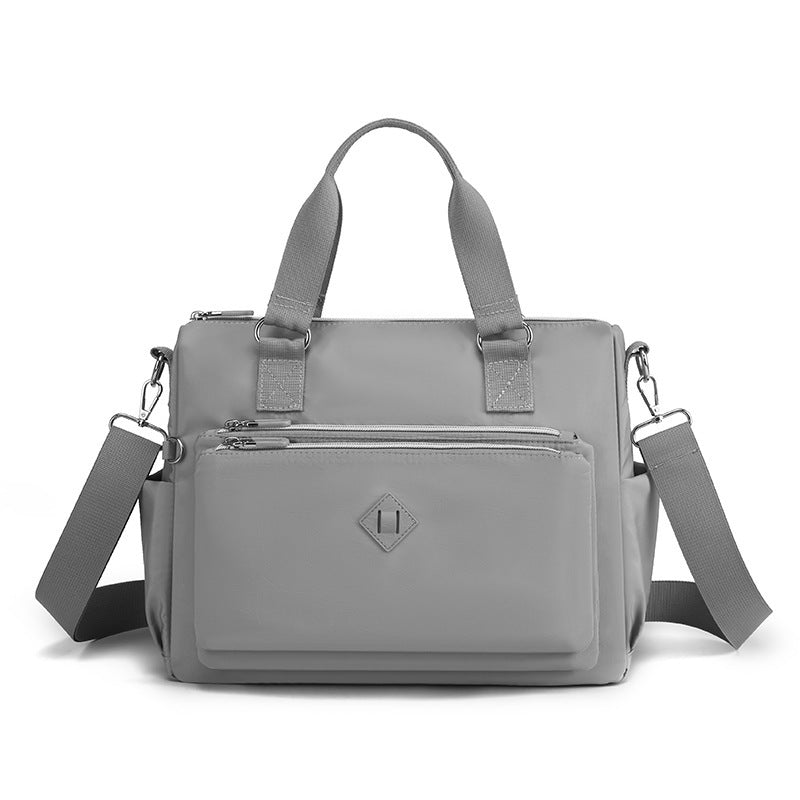 fashion trendy one shoulder bag multi layer waterproof nylon women