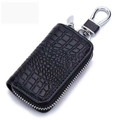 leather zipper car key case