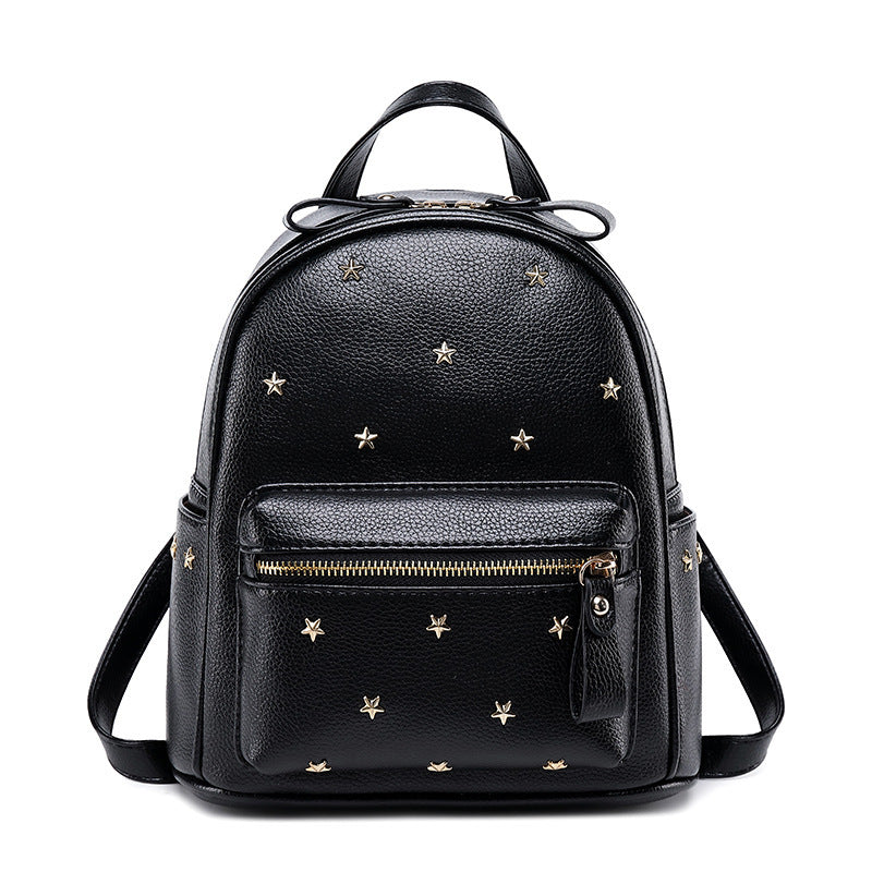 ladies pu leather fashionable styling backpack
