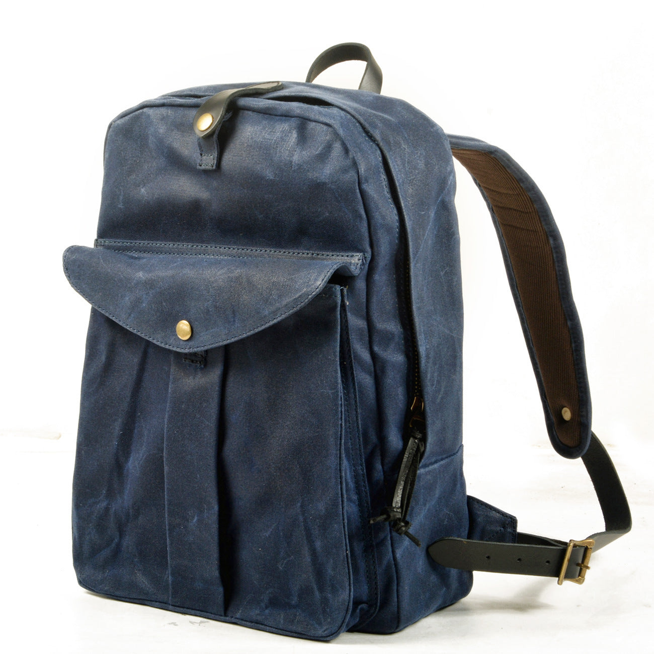 retro outdoor large capacity canvas stitching backpack
