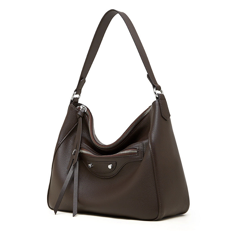 Large-capacity Crossbody Bag Made Of Genuine Leather For Women