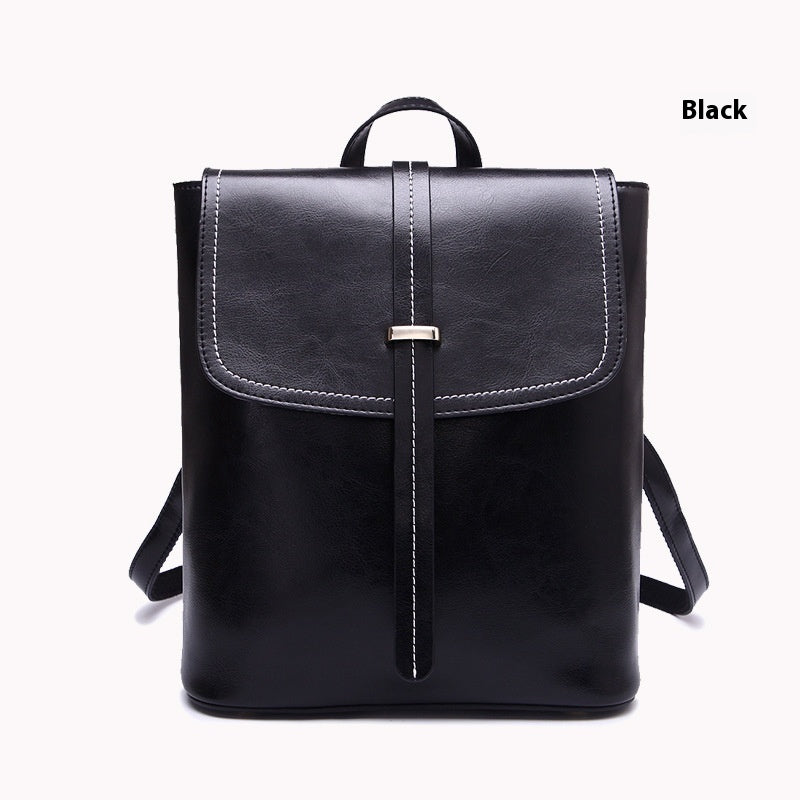 womens oil wax backpack can be womens one shoulder handbag