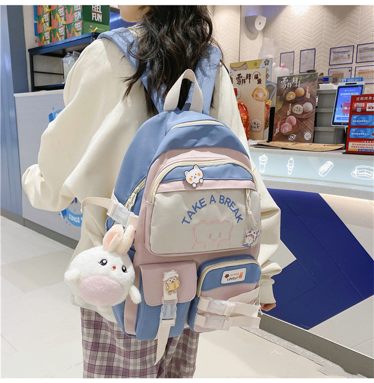 cute junior high school student large capacity backpack