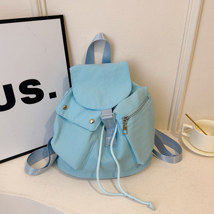Casual Simple Ladies Travel Travel Nylon Cloth Solid Color