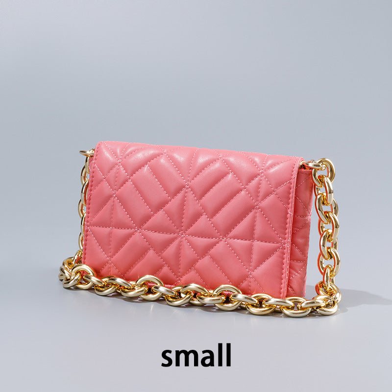 lingge small bag trendy one shoulder crossbody quilted