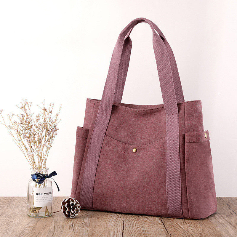Shoulder Bag Female Bag Large Capacity Multi-pocket Fabric Bag