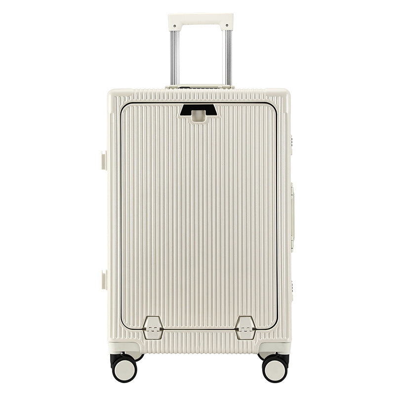 trolley aluminum frame large capacity front opening luggage