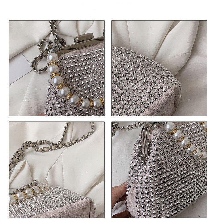 cosmetic alloy fashion chain net red womens trendy bag