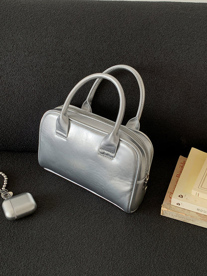 Womens High-End Niche PU Leather Handbag