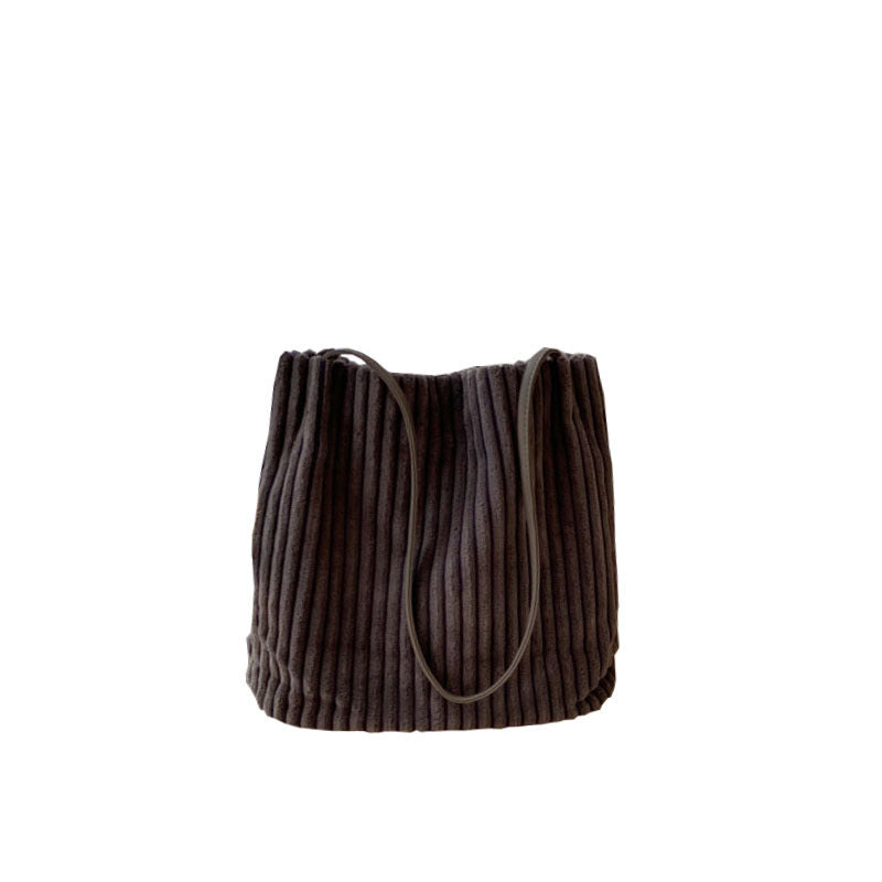 casual tote bag corduroy bucket