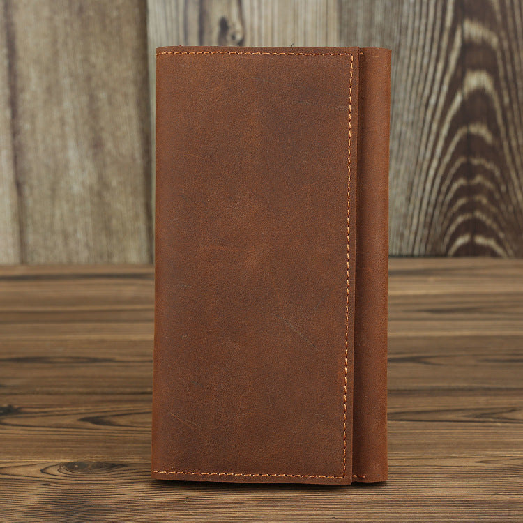 mens retro handmade long wallet