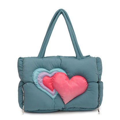 Down Jacket Shoulder Bag Large Capacity
