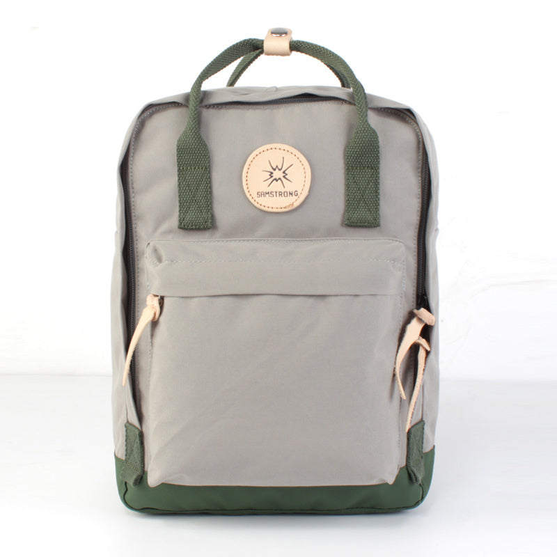 japanese academy style minimalist large capacity canvas waterproof backpack