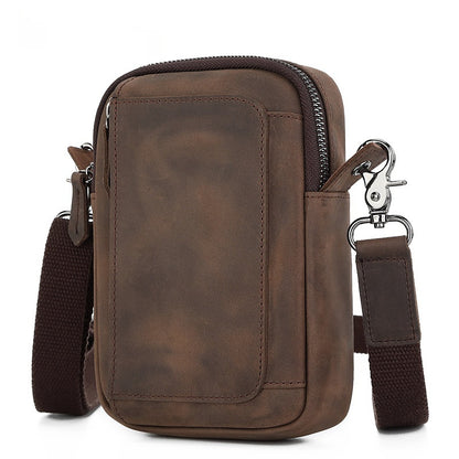 first layer steak mens one shoulder outdoor phone crossbody bag