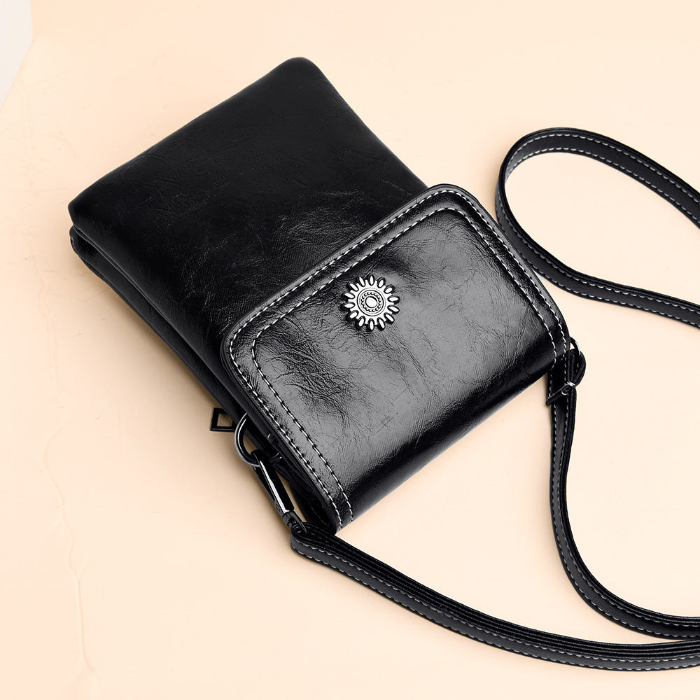 fashion simple large capacity mobile phone bag mini crossbody bag