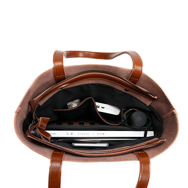 womens cow leather bag stylish and simple