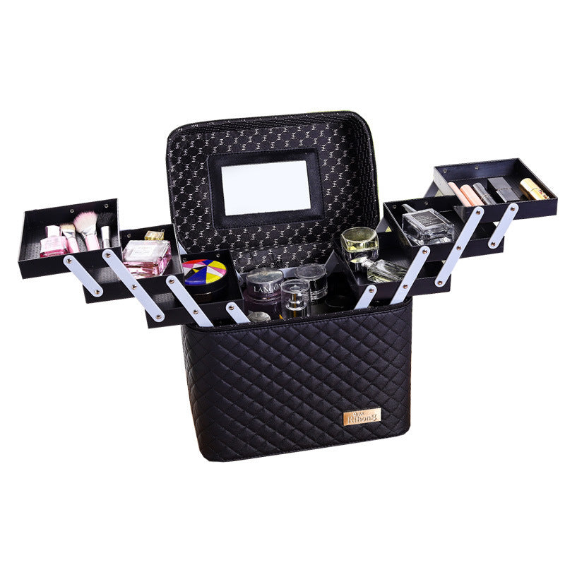 new four open cosmetic case portable cosmetic storage bag