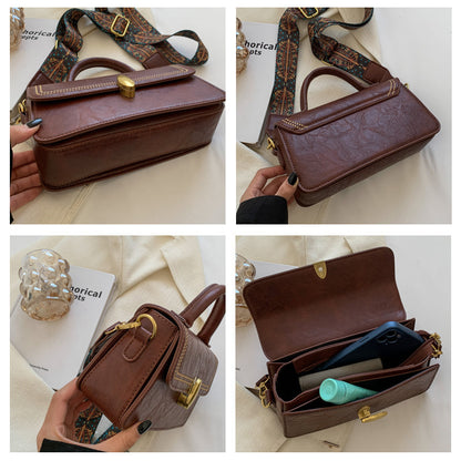 womens one shoulder portable small square bag