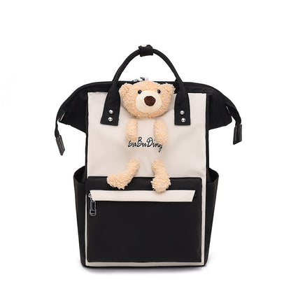 fashion cartoons on both shoulders bear doll casual bag