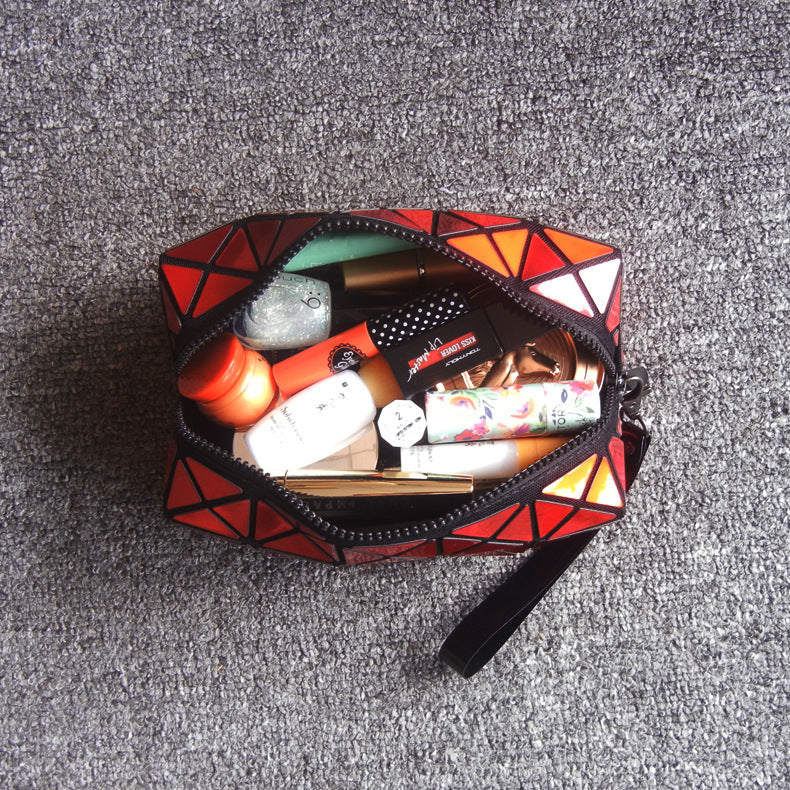 laser geometry cosmetic bag