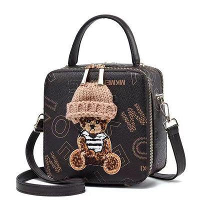 fashion portable bear box bag shoulder