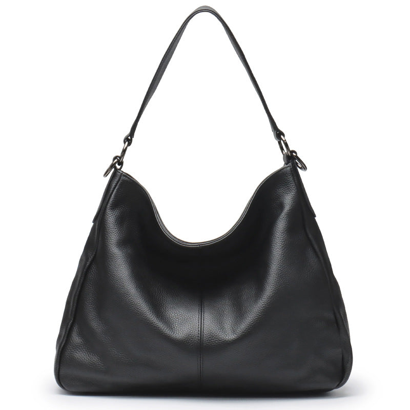 Womens High-Capacity First-Layer Cowhide Shoulder Crossbody Bag