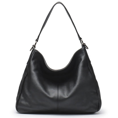 Womens High-Capacity First-Layer Cowhide Shoulder Crossbody Bag